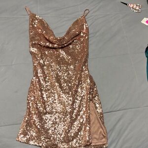 Sequin Gold Dress